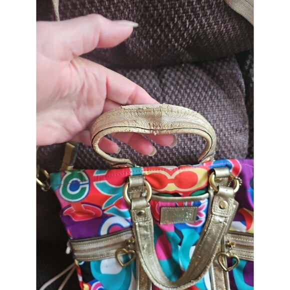 Coach F21361 Poppy Pop Signature C Spotlight Tote Hand/Shoulder Multicolored Bag - Picture 8 of 16